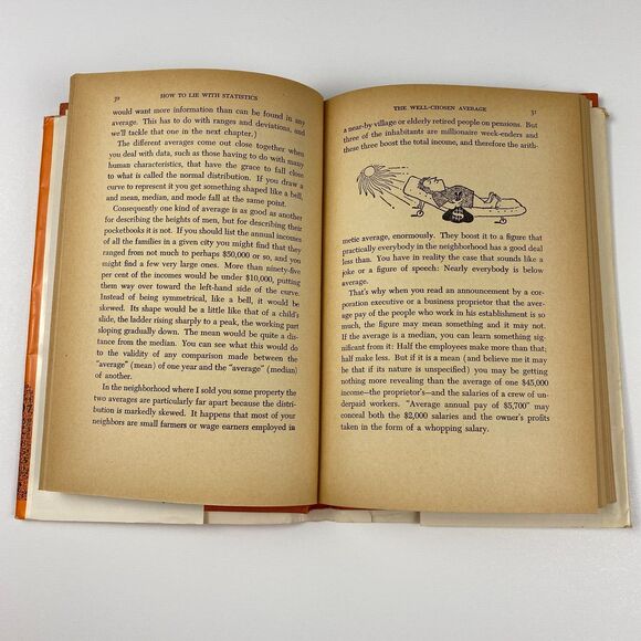 How to Lie with Statistics by Darrell Huff 1954 9th Printing HC/DJ Illustrations - Picture 9 of 16